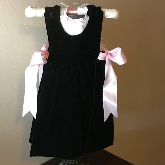 Elegant Grandma-Made 2-piece Layered Pinafore Velvet Baby Dress 👶🎀 - Picture 7 of 15